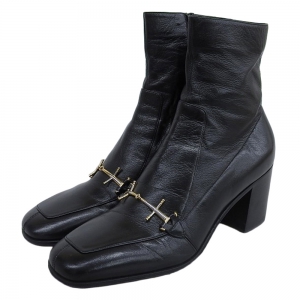 ブラック 709468 Elbio 75 アンクルレザー ショートブーツ 最新の買取相場ご紹介