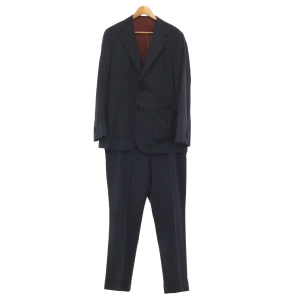 サルトリアイプシロン ブルー REDA生地 チェック 3P シングル スーツ 最新の買取相場ご紹介