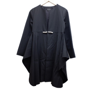 ヨーコチャン ブラック コットン フェイクパール装飾 ノーカラーコート 最新の買取相場ご紹介