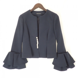 ヨーコチャン YCJ-120-038 ブラック パール ノーカラーフリルジャケット 最新の買取相場ご紹介