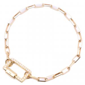 アイファニー K18YG カラビナモチーフ×メレダイヤ チェーンブレスレット 最新の買取相場ご紹介