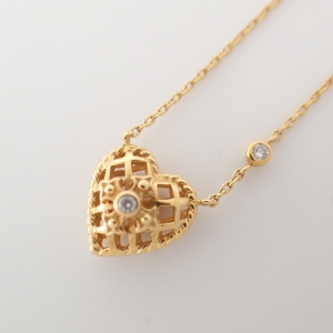 K18YG ハート メッシュ 2Pダイヤ ネックレス 3.4g 最新の買取相場ご紹介