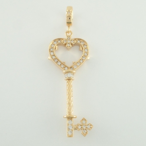K18YG×DIA MEDIUM GOTHIC PRINCESS HEART KEY トップ 最新の買取相場ご紹介