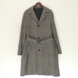 デペトリロ TW20208F ウールフランネルグレンチェックシングルベルテッドコート 最新の買取相場ご紹介