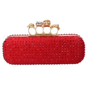 アレキサンダーマックイーン レッド ラインストーン付 ナックルバッグ 最新の買取相場ご紹介