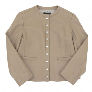 19AW ブラウン ラムレザー スナップボタン ノーカラージャケット 最新の買取相場ご紹介