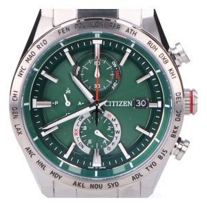 グリーン AT8181-63W アテッサ ダイレクトフライト エコ･ドライブ電波時計 最新の買取相場ご紹介