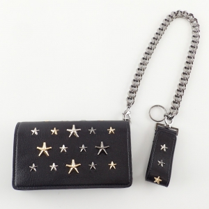 ブラック レザー MOLTON スタッズ チェーン ウォレット 最新の買取相場ご紹介