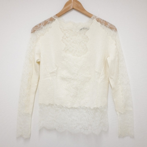 エルマンノシェルヴィーノ オフホワイト ウールシルクカシミヤ レース トップス 最新の買取相場ご紹介