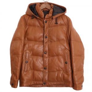 D1F57-458-54 ブラウン ラムレザー ダウンジャケット 最新の買取相場ご紹介