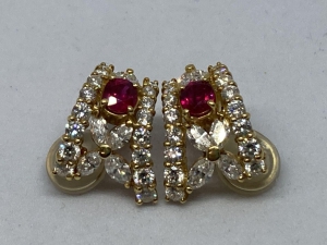 クイーンジュエリー  ダイヤモンド×ルビー D0.1ct~0.04ct  イヤリング 最新の買取相場ご紹介