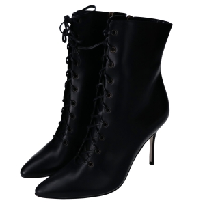 マノロブラニク レザー ヒール レースアップ ブーツ 最新の買取相場ご紹介