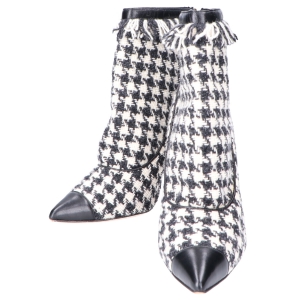 マノロブラニク GARGI 千鳥格子柄 ウール バッグZIP ヒール ショートブーツ 最新の買取相場ご紹介