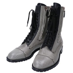 マノロブラニク ストライプ サイドジップ レースアップ ブーツ 最新の買取相場ご紹介