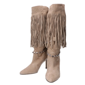マノロブラニク ベージュ フリンジスタッズ付 ショートブーツ 最新の買取相場ご紹介