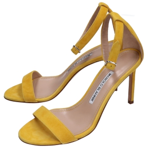 マノロブラニク スエード アンクルストラップ ヒールサンダル 最新の買取相場ご紹介