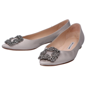 ハンギシフラット ジュエルバックル サテンパンプス 最新の買取相場ご紹介