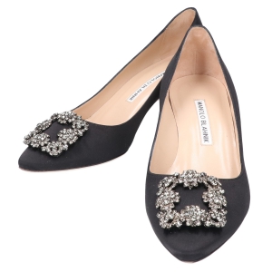 マノロブラニク サテン ビジュー パンプス 最新の買取相場ご紹介