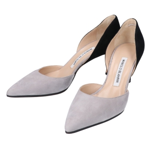 マノロブラニク バイカラー スエードパンプス 最新の買取相場ご紹介