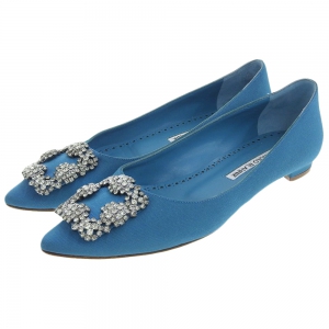 マノロブラニク サテン ハンギシ フラットパンプス 最新の買取相場ご紹介