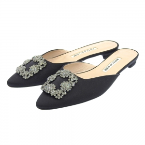 マノロブラニク サテン ハンギシ フラット ミュール 最新の買取相場ご紹介