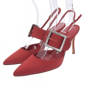 マノロブラニク サテン スクエアバックル ミュール 最新の買取相場ご紹介