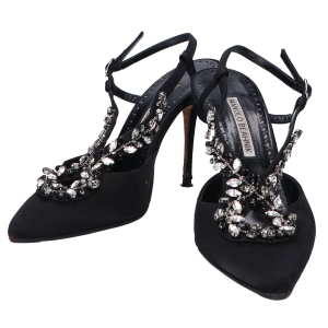 マノロブラニク サテン スリングバック ミュール 最新の買取相場ご紹介