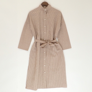 ストライプ セリエボタン コットン×リネン×シルク シャツワンピース 最新の買取相場ご紹介