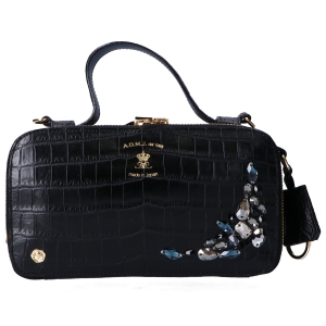 ADMJ 黒 クロコ スワロフスキーエレメント ウォレットバッグ 最新の買取相場ご紹介