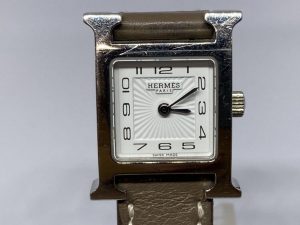 エルメス HH1.110 SS×レザー 白文字盤 Hウォッチ クオーツ腕時計 最新の買取相場ご紹介