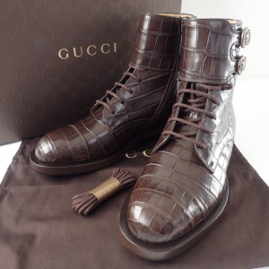 グッチ 325854 クロコ ダブルバックルサイドジップブーツ 最新の買取相場ご紹介