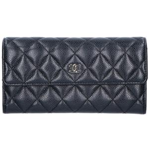 シャネル ソフトキャビアスキン ココマーク フラップ 長財布 最新の買取相場ご紹介