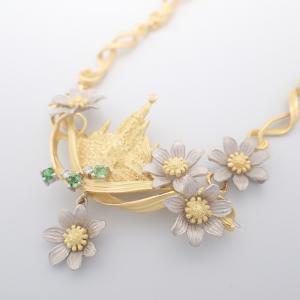 ノブコイシカワ K18×Pt900 グリーンガーネット フラワーモチーフ ネックレス 最新の買取相場ご紹介