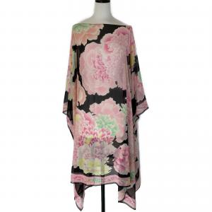 レオナール ピンク×ブラック 花柄 シルク100 ポンチョ 最新の買取相場ご紹介