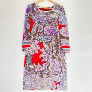 レオナール レッド ウール100% 柄切替 ワンピース 最新の買取相場ご紹介