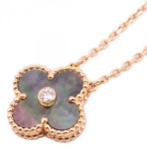 ヴァンクリーフ&アーペル 750PG マザーオブパール ヴィンテージアルハンブラ 1Pダイヤ ネックレス 最新の買取相場ご紹介