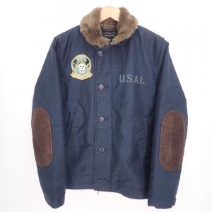 アルファインダストリーズ ネイビー MCGワッペン エルボーパッチ デッキジャケット 最新の買取相場ご紹介