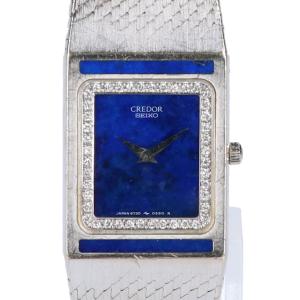 セイコー クレドール K18WG 6730-5310 ダイヤ×ラピスラズリ 最新の買取相場ご紹介