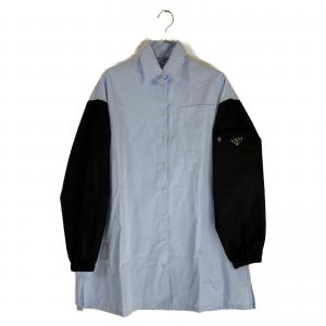 プラダ ブルー Re-Nylonスリーブ付きポプリンミニドレス 最新の買取相場ご紹介