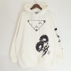 プラダ×RAF SIMONS ホワイト グラフィックパーカー 最新の買取相場ご紹介