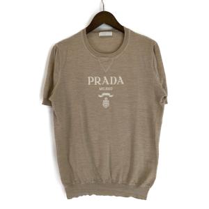プラダ ベージュ系 カシミヤ･ウール ロゴ 半袖ニット 最新の買取相場ご紹介