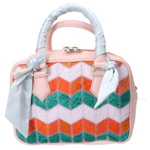 ゼルパリ ヘリンボーン柄 ピンク クロコ×カーフ 2WAYバッグ 最新の買取相場ご紹介