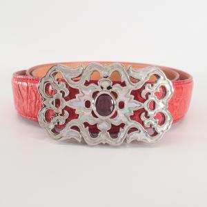 ゼルパリ レッド クロコダイル バックル付き ベルト 最新の買取相場ご紹介