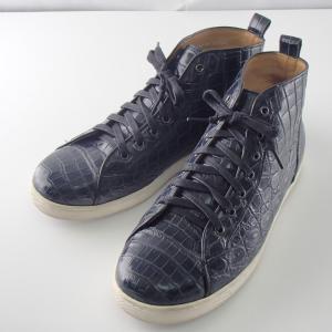 ゼルパリ ネイビー クロコダイル ハイカットスニーカー 最新の買取相場ご紹介