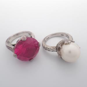 ジャスティンデイビス 925 カラーストーン/パール リング 2点 最新の買取相場ご紹介