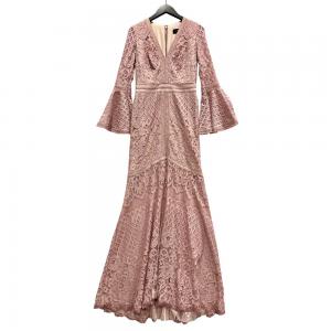 タダシショージ AYA18125L ピンク フレアスリーブ レースドレス 最新の買取相場ご紹介