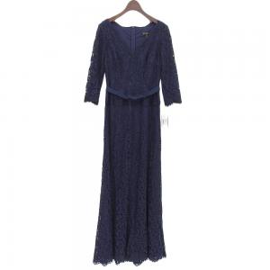 タダシショージ ネイビー ベルト付 レースドレス 最新の買取相場ご紹介