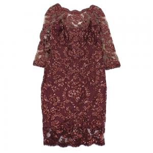 タダシショージ 赤 長袖スパンコールワンピース 最新の買取相場ご紹介