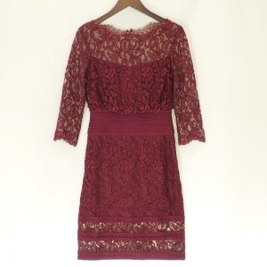 タダシショージ ボルドー ウエスト切り替え 刺繍ワンピース 最新の買取相場ご紹介