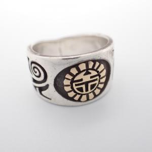 ジェイソンタカラ ホピ族 SV925 14Kメイズ サンフェイスリング 最新の買取相場ご紹介